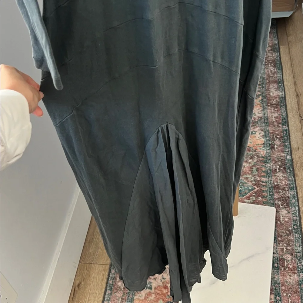 Prairie Underground Organic Cotton Longsleeve Boho Midi Dress Atlantic Blue S - Picture 5 of 8